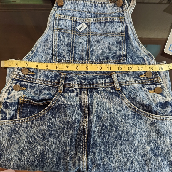 Guess George Marciano VINTAGE 90s Y2K Acid Wash Denim Overall Dress Size 2 - Picture 10 of 11